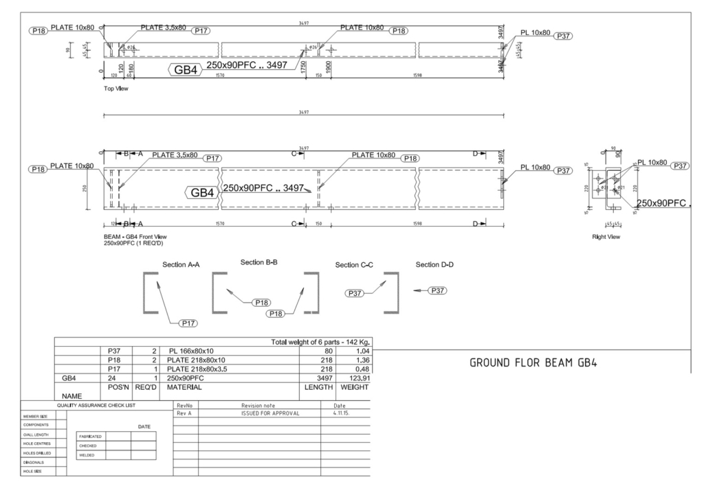 Steel Fabrication Shop Drawings